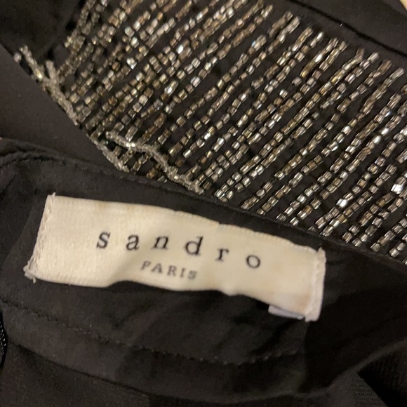 Sandro Paris Silk Blouse with beaded fringe - Picture 5 of 7